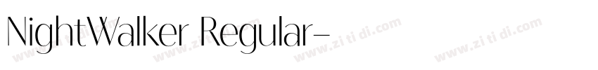 NightWalker Regular字体转换